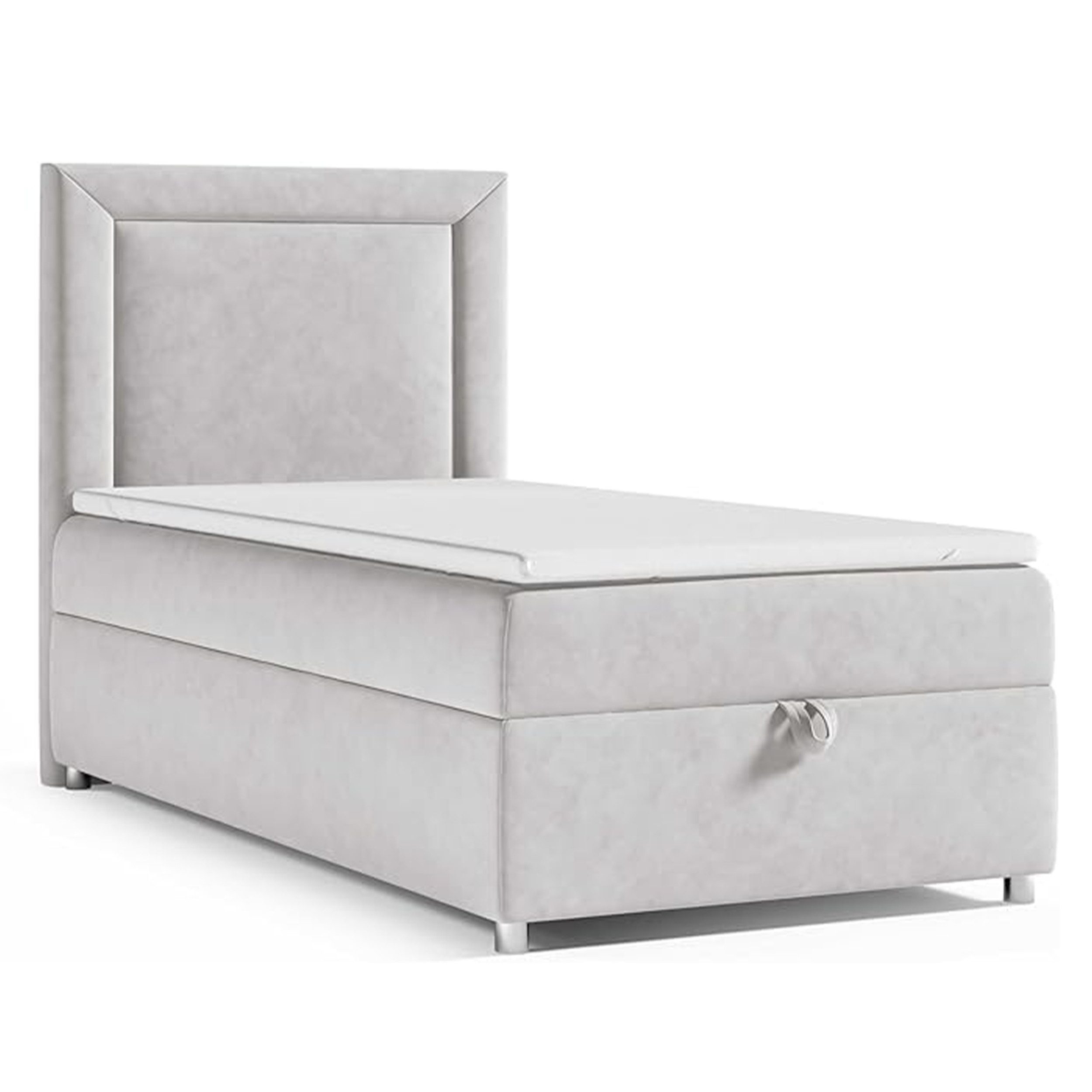 Best for Home Boxspringbett Trinity K-3 SINGLE mit Bettkasten & Komfort Topper H3 (Einzelbett, Polsterbett mit gepolstertes Kopfteil, Jugendbett, Kinderbett versch. Größen, 70x200 80x200 90x200 100x200 cm), verschiedene Liefermöglichkeiten, Handwerksqualität