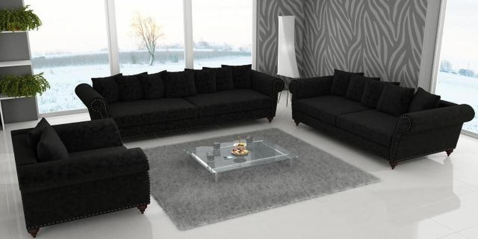 Xlmoebel Polstergarnitur Chesterfield Sofagarnitur in edlem Design mit hochwertiger Polsterung, (3-tlg., XXL BIG 5+4+1 Chesterfield Modell - " la grand), Hergestellt in Europa