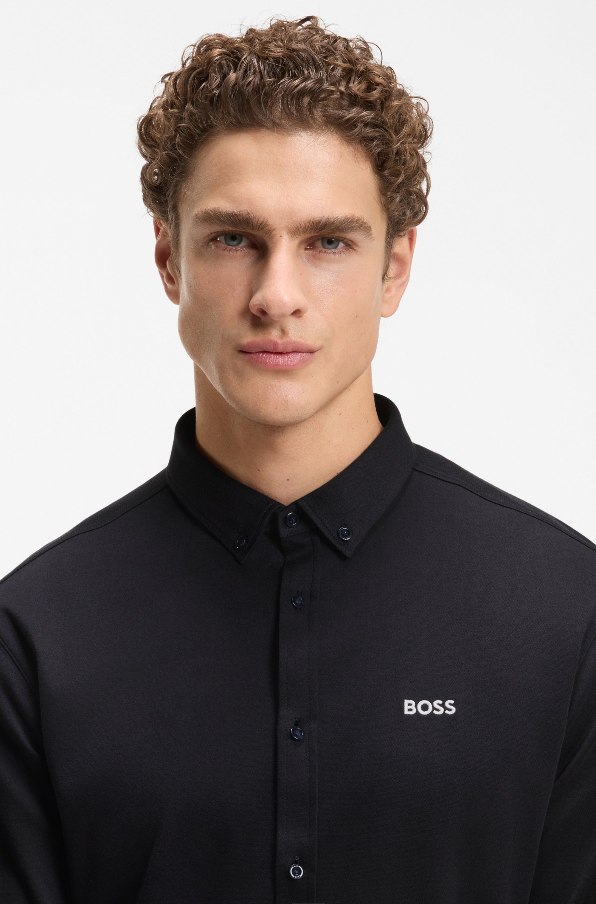 BOSS GREEN Langarmhemd B MOTION L mit Logo-Druck günstig online kaufen