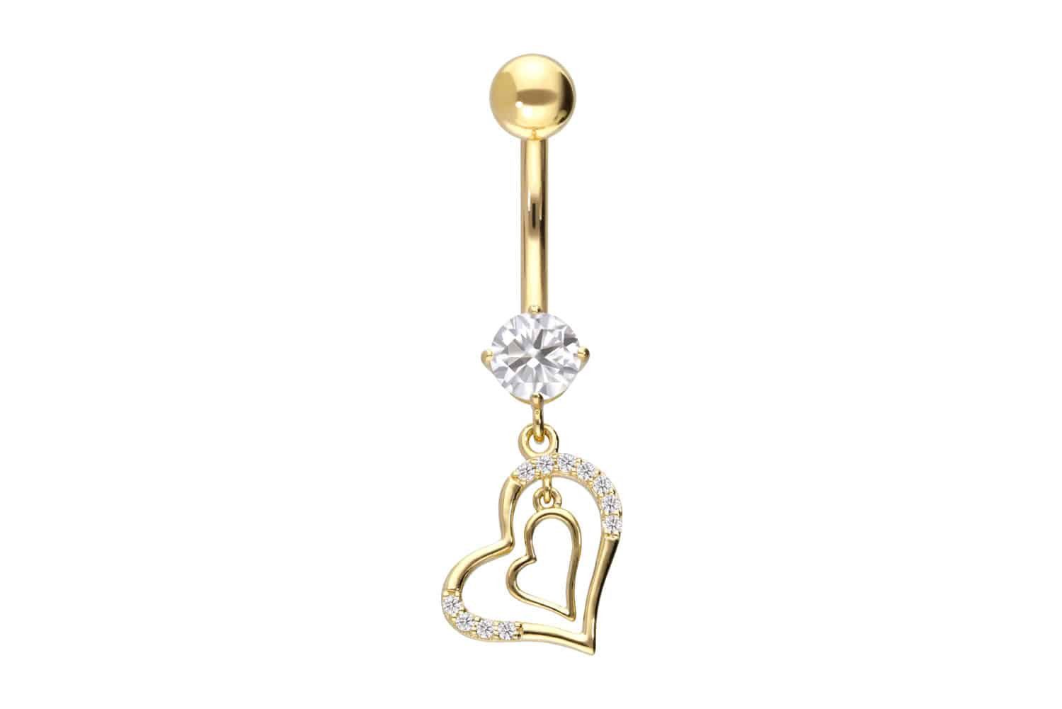 PIERCINGLINE Bauchnabelpiercing 18 Karat Gold Bananabell günstig online kaufen