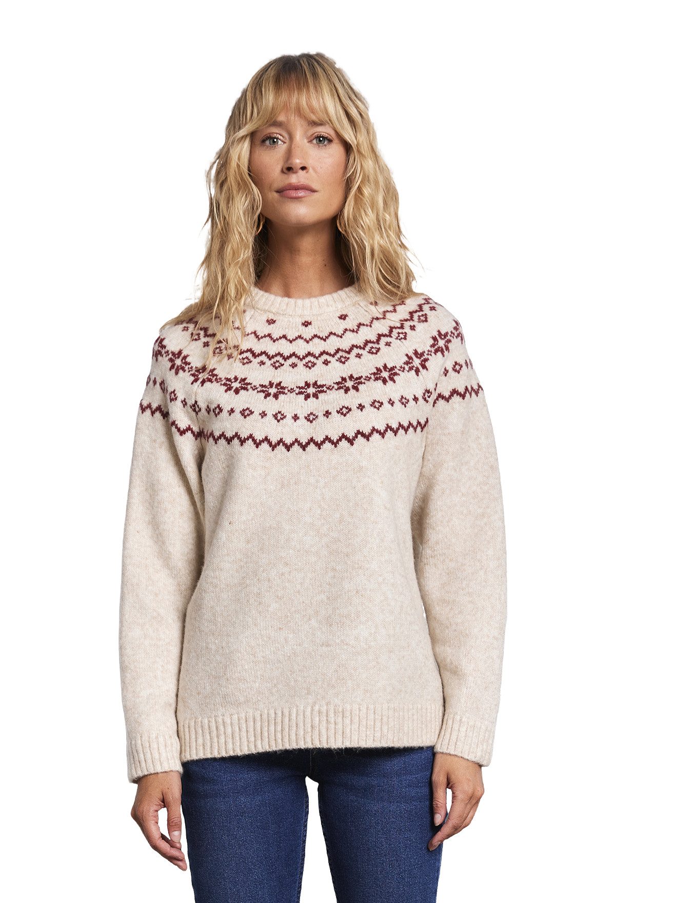 Envie de Fraise Umstandspullover Damen Weihnachts-Pullover Jacquardstrick-Capsule
