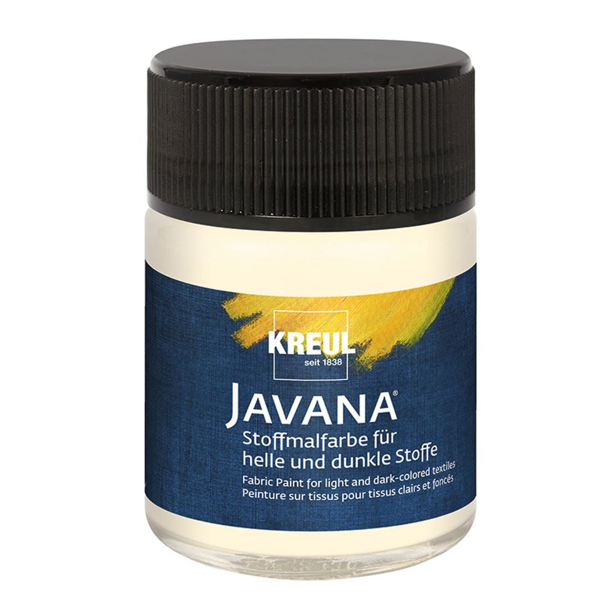 C. KREUL Stoffmalfarbe KREUL Stoffmalfarbe JAVANA vanille 50ml Glas