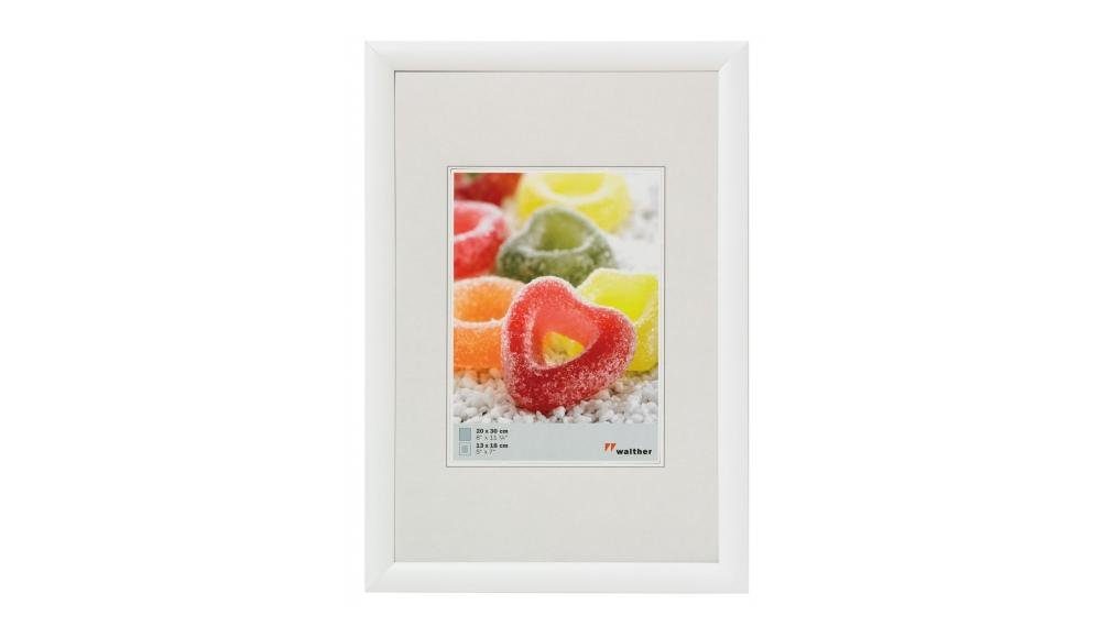Walther Bilderrahmen Kunststoffrahmen KP050W Trendstyle 40x50cm weiss