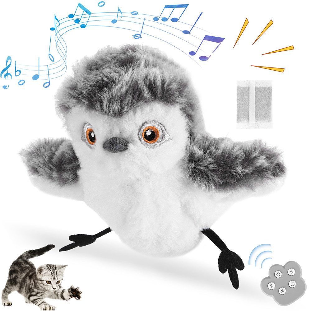 BlingBin Tierkuscheltier Katzenspielzeug Vogel mit Zwitschern, günstig online kaufen
