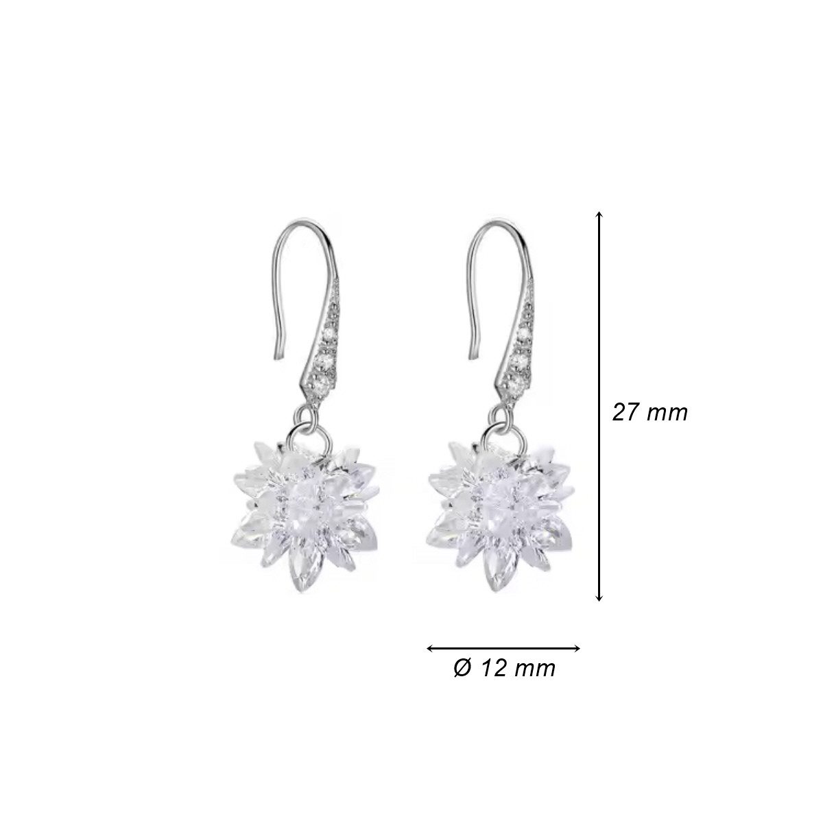 ELLAWIL Paar Ohrhaken Ohrhänger Damenohrringe Ohrhaken Schneeflocke Schneek günstig online kaufen