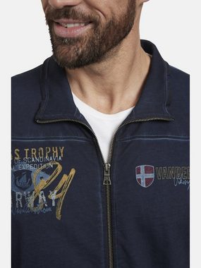 Jan Vanderstorm Sweatjacke SIVID, oil-dyed Optik