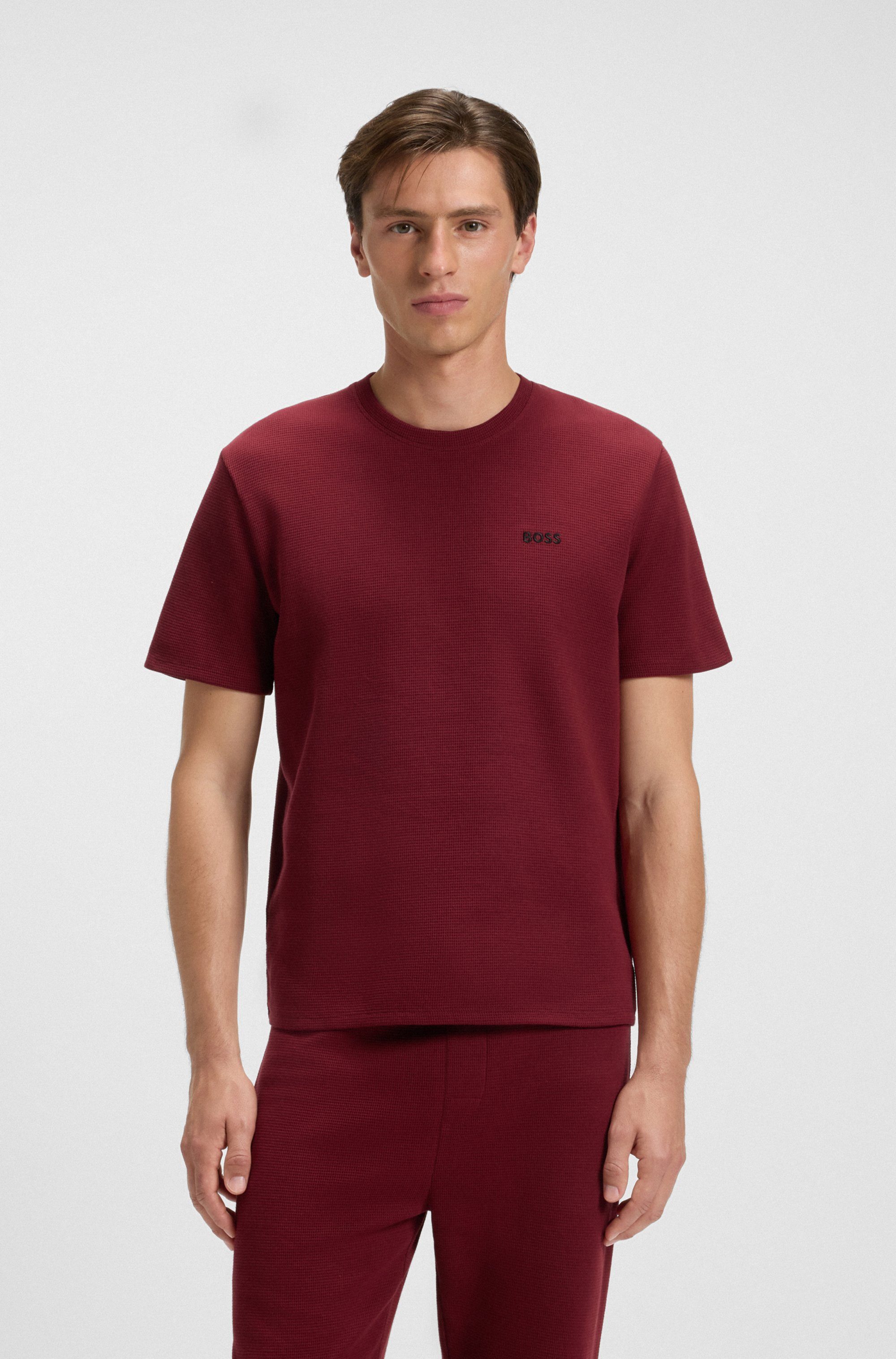 BOSS Pyjamaoberteil Waffle T-Shirt günstig online kaufen