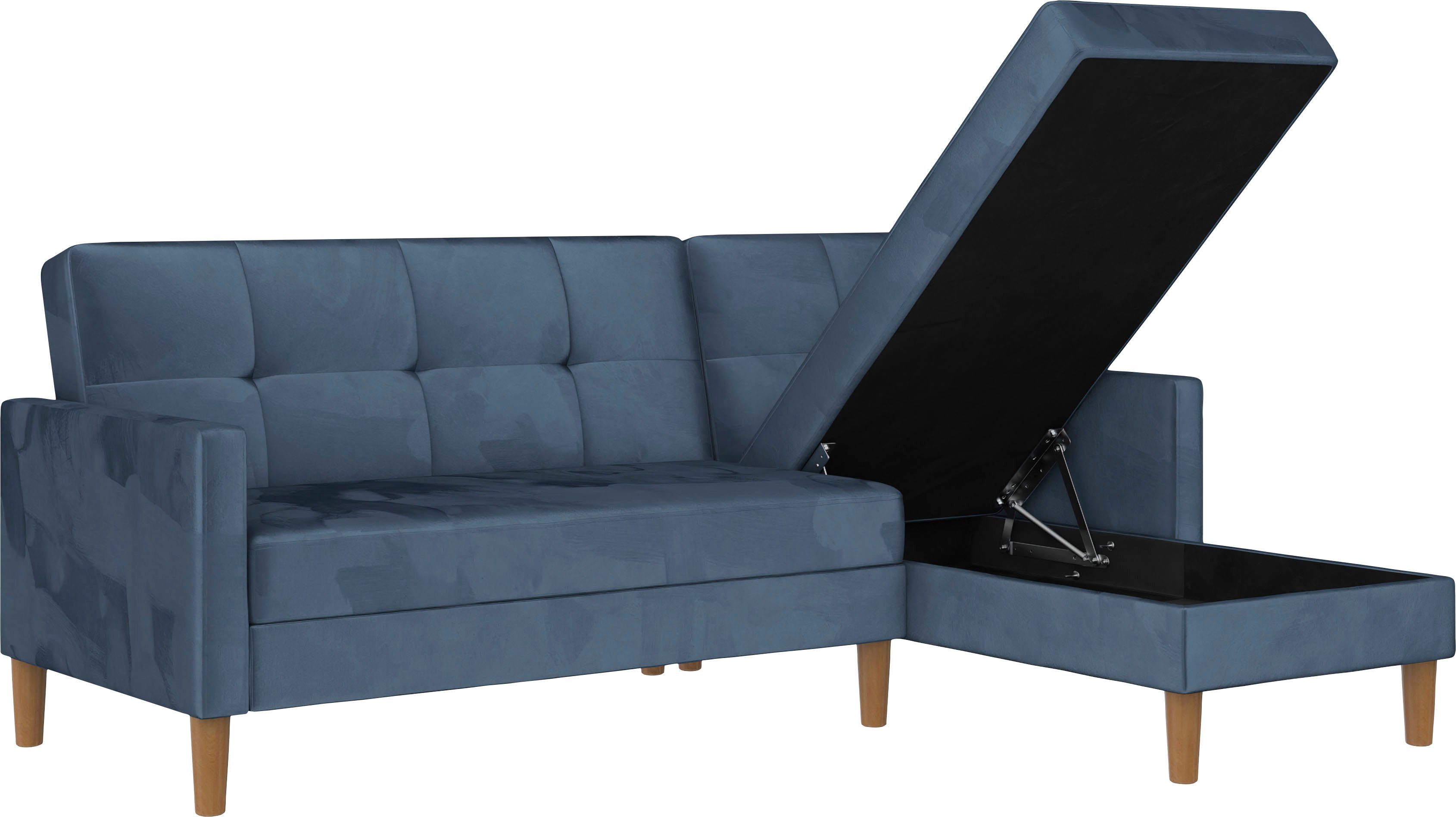 Dorel Ecksofa Lilly, mit cm 43 Recamiere montierbar, beidseitig Bett-Funktion, Home Sitzhöhe