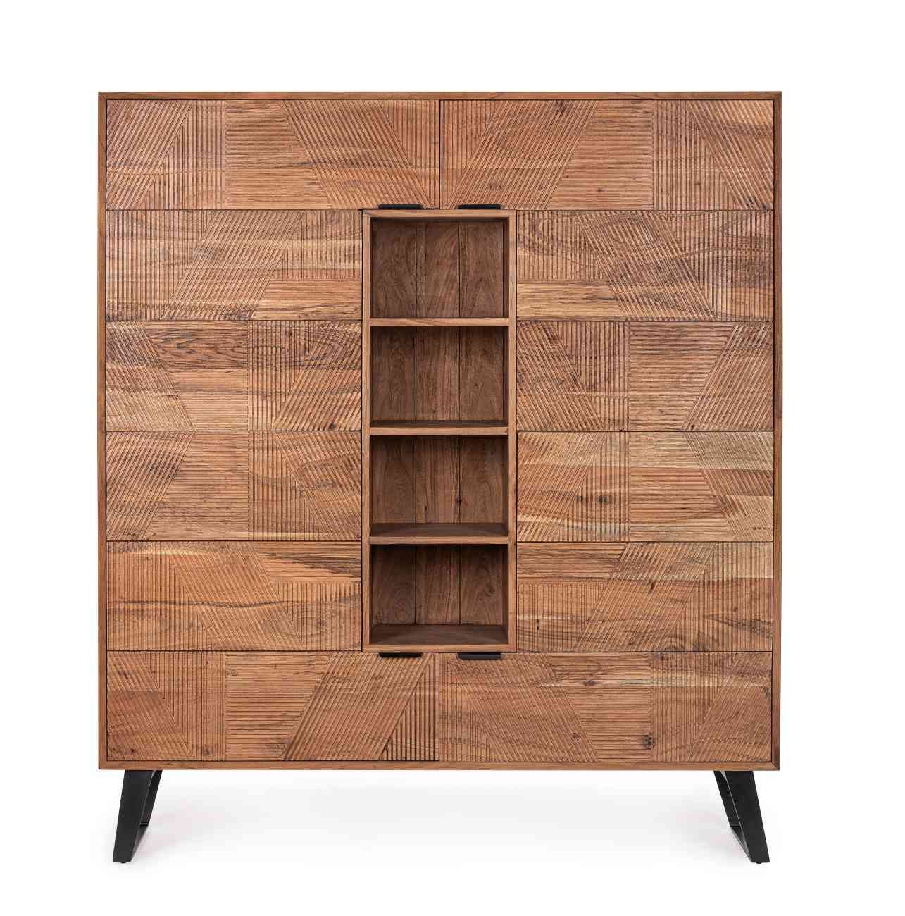 Feeling4Home Highboard Isar aus Akazienholz, 145 cm