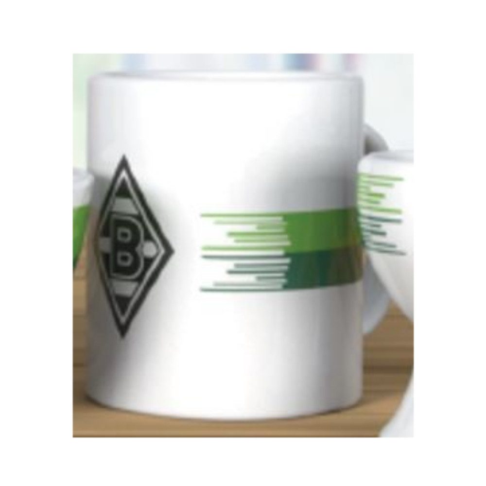 Borussia Mönchengladbach Becher Borussia M´Gladbach Tasse "Streifen", Keramik