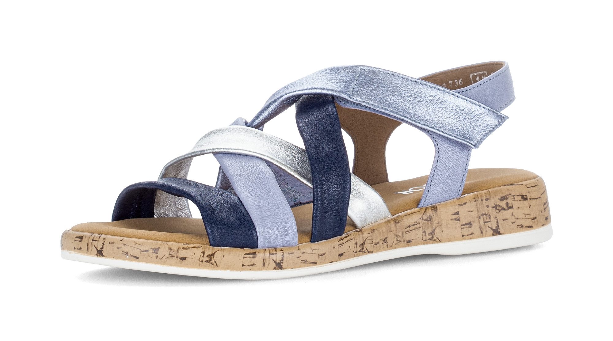 Gabor Rhodos Riemchensandale Sandalette, Sommerschuh im Kontrast-Look, G-Weite