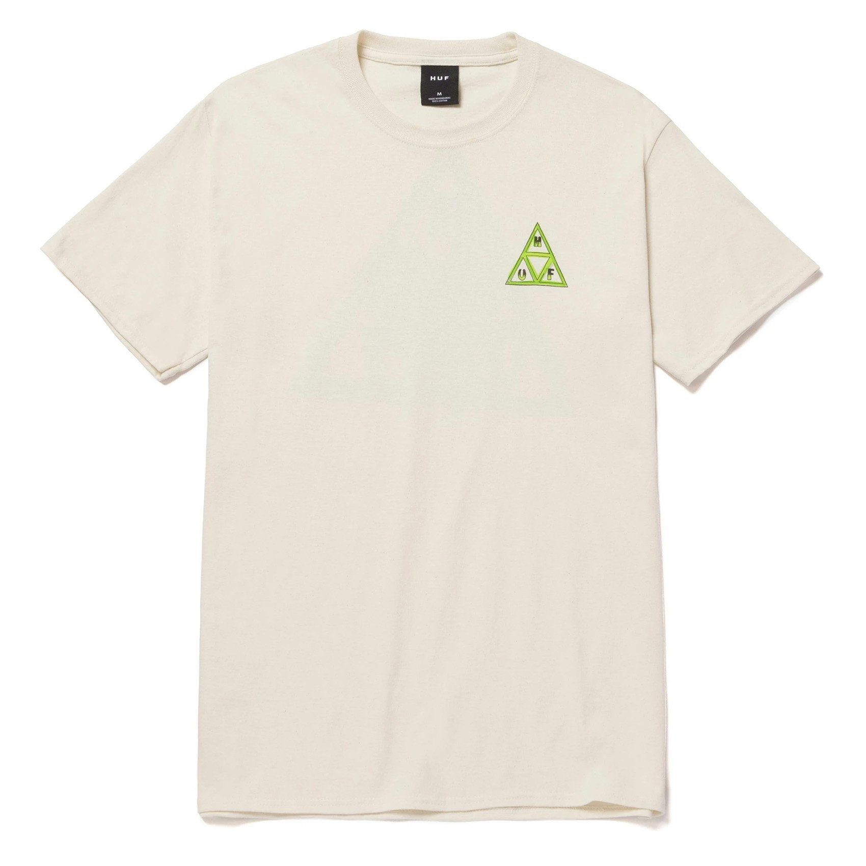 Herren Shirts HUF T-Shirt Green Buddy Triple Triangle - natural