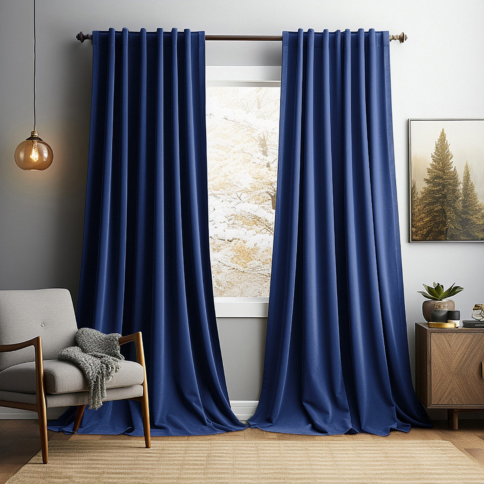LMaxhome Verdunkelungsvorhang Blickdicht Samt Velvet Vorhang Gardinen Therm günstig online kaufen