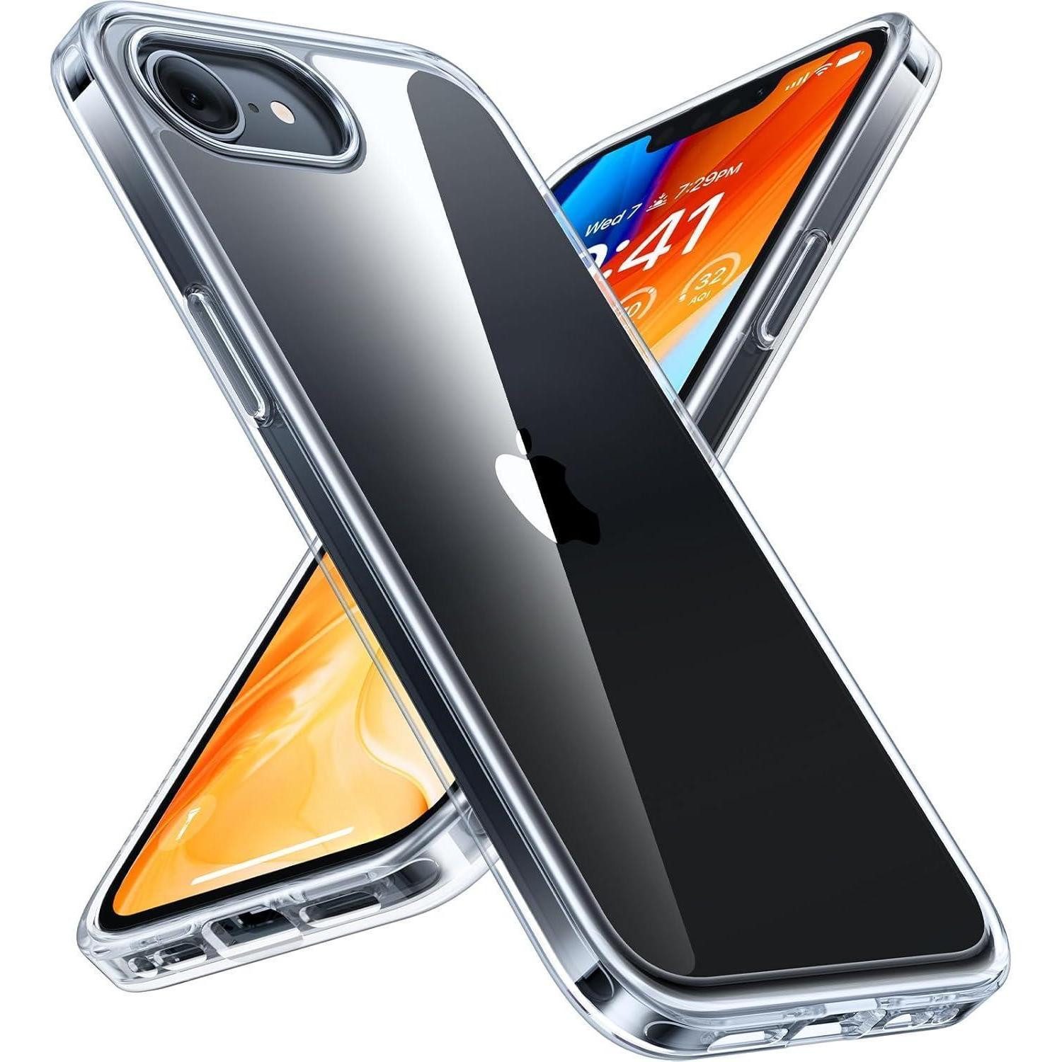 Handyhülle Hülle Stoßfest Kratzfest Militärschutz Antigelb iPhone 16e Transparent