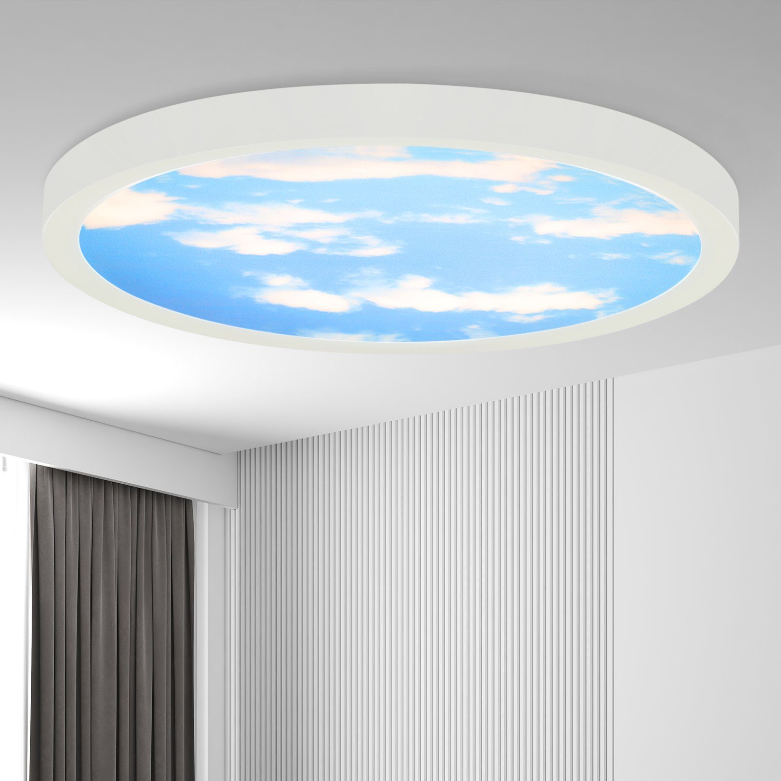 Rund Badezimmer Himmel LED 23W Neutralweiß Nicht Design, Dimmbar, fest 23cm integriert, 4000k, Bad ZMH IP44, - Deckenleuchte LED Flach