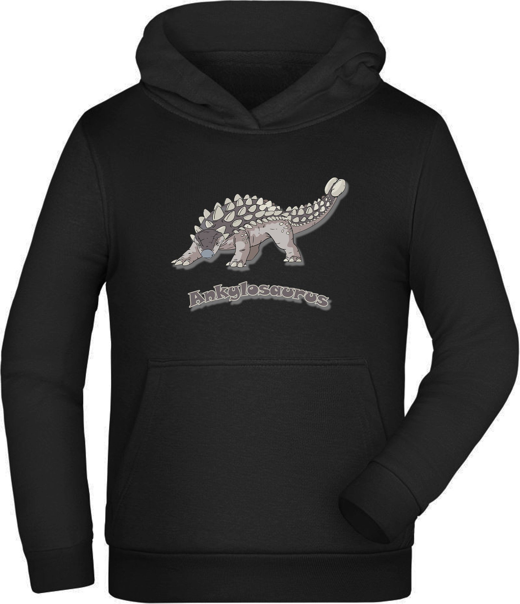 MyDesign24 Hoodie Kinder Kapuzen Sweatshirt - Mit Ankylosaurus Kapuzensweater mit Aufdruck, i63