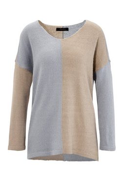 Aniston CASUAL Strickpullover mit pastellfarbenem Farbteiler