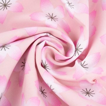 Rico Design Stoff Rico Design Baumwollstoff Kirschblüten hellrosa pink weiß 50x140cm