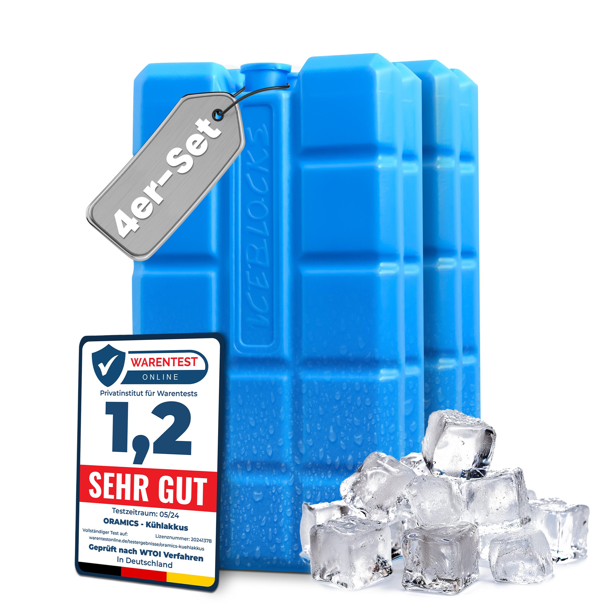 Oramics Kühlakku Kühlblocks Kühlpads je 200ml auslaufsicher 12h Kühlung Kühltasche, Formstabile Kühlakkus für Zuhause und unterwegs, optimale Kühlung