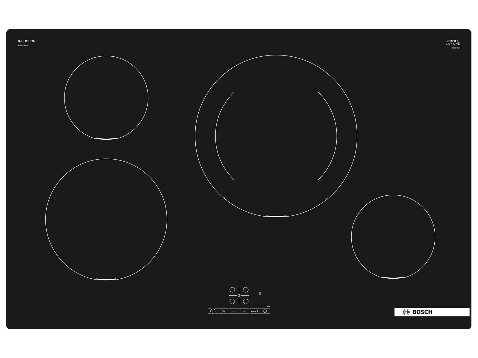 BOSCH Induktions-Kochfeld PIE811BB5E, autark, Timer, TouchControl-Bedienung
