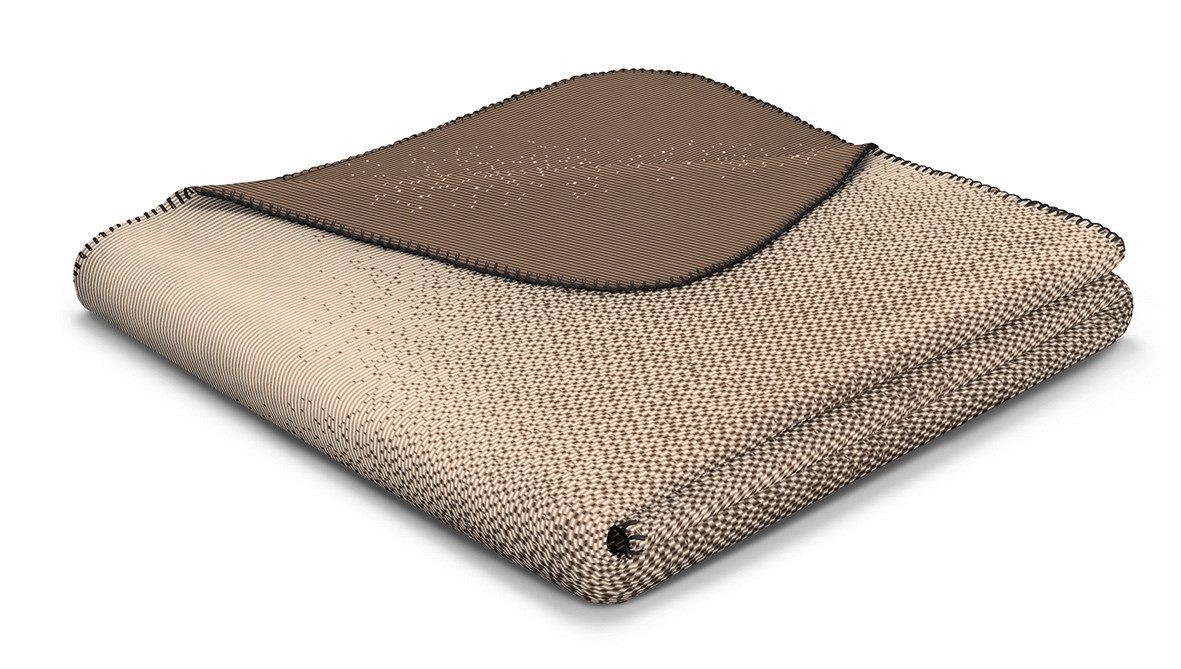 Wohndecke Blue Fade, Biederlack, trendige Farben mit fließendem Übergang