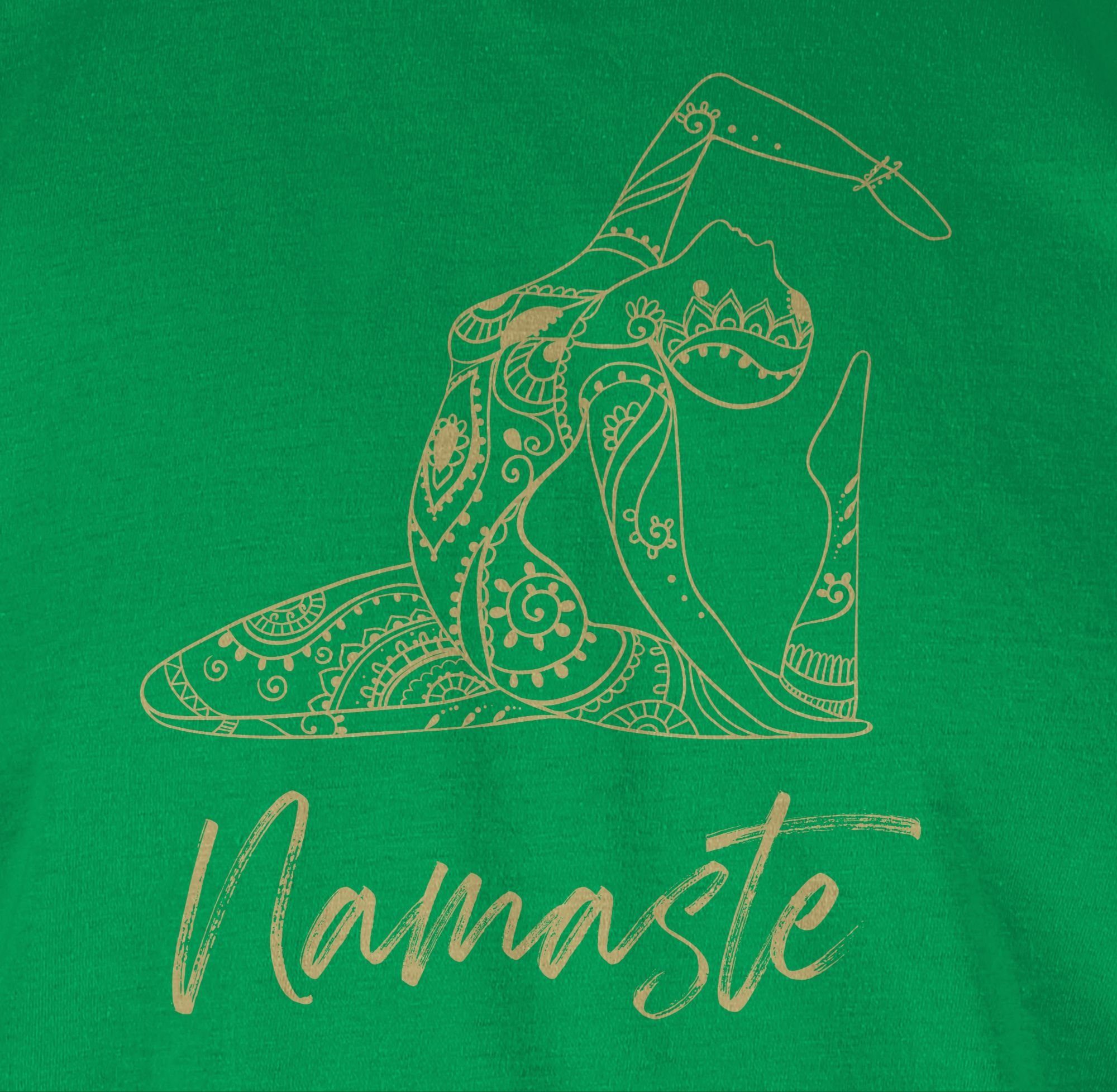 Geschenk Mandala Namaste Shirtracer 03 Grün Yoga T-Shirt Yoga