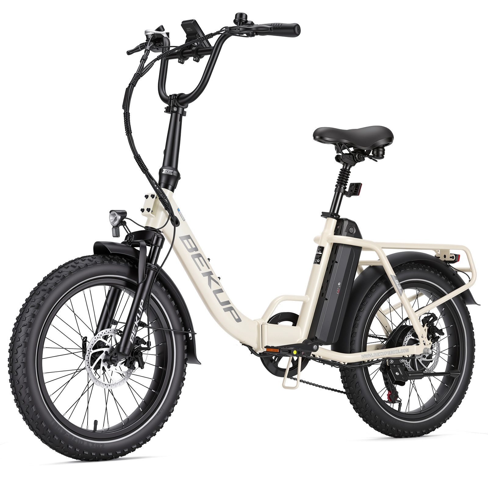 BEKUP E-Bike Klapprad S3 20 Zoll Fully Klapprad E‑Faltrad für Damen Herren, 720Wh, 60Nm, 7 Gang Shimano, Kettenschaltung, Heckmotor, 720 Wh, Elektrofahrrad Tiefeinsteiger mit Shimano 7-Gang und Heckmotor