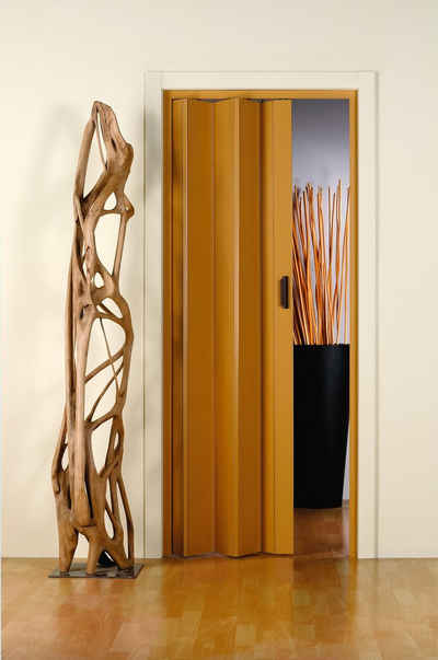 Falttür »Monica«, BxH: 83x204 cm, Eichefarben-Pastell ohne Fenster