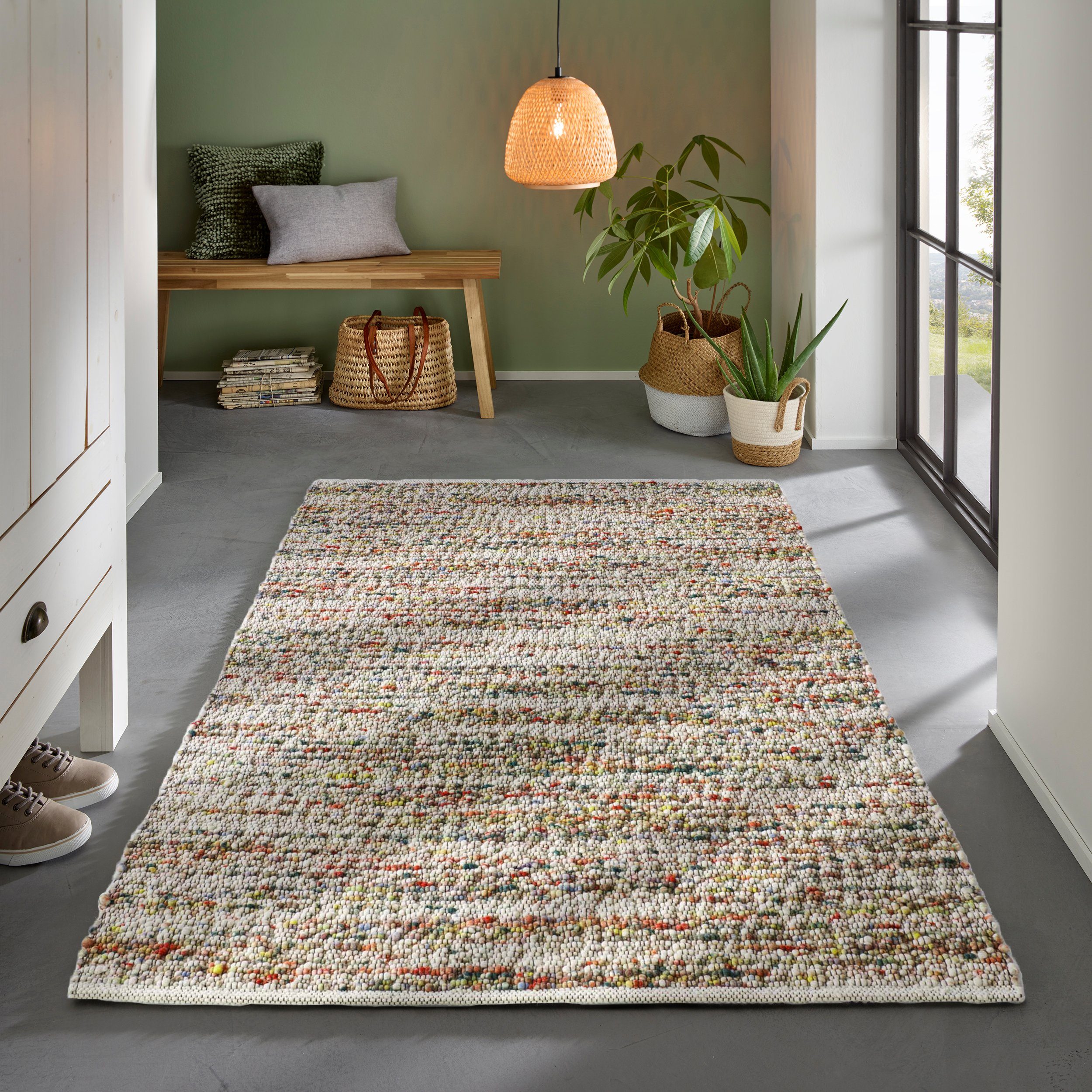 TaCa Home Wollteppich Gewalkter Handweb Woll-Teppich günstig online kaufen