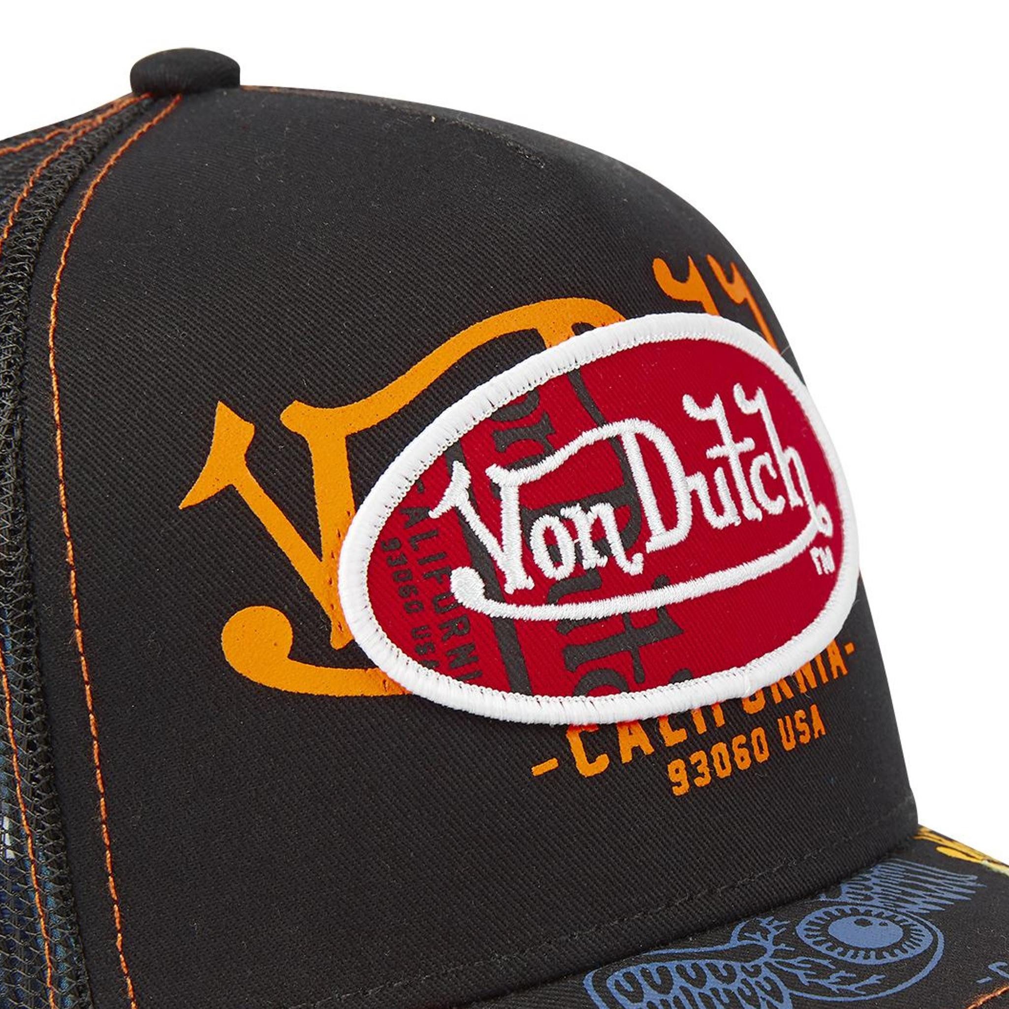 Von Dutch Trucker Cap Von Dutch Originals Trucker Cap - PATCH ALLOVER LOGO (Basecap, Basecap, Meshcap, Trucker Kappe) Logo All-Over Print auf der Front