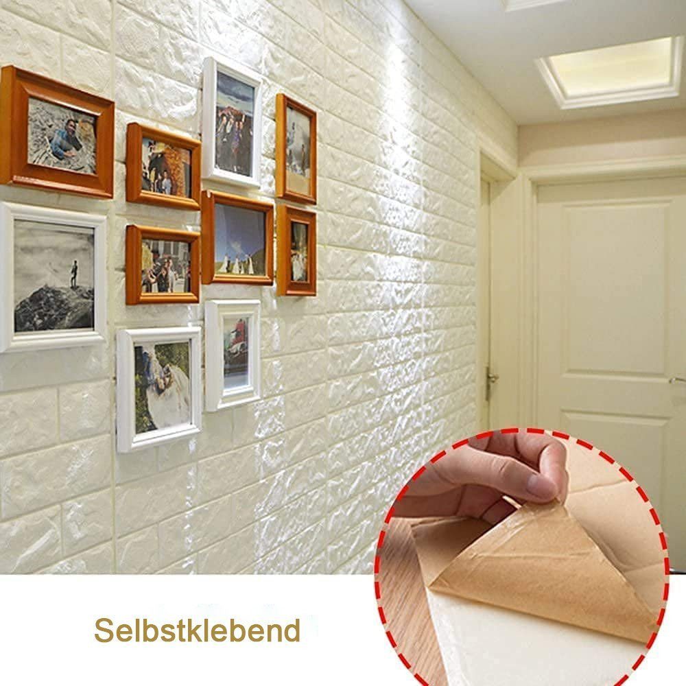 Minicloss 3D-Tapete 10 stück selbstklebende Wandpaneele 35x38 cm, (10 St), DIY Wandtapete, Geeignet für Küche, Bad, Schlafzimmer, Wohnzimmer – Bild 5 von 5