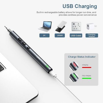 autolock Elektrowerkzeug-Set 51 in 1 Feinmechaniker Power Elektro-Schraubendreher Set, mit 48 Bits,Magnetische Feinmechaniker mit LED-Leuchten für Phone