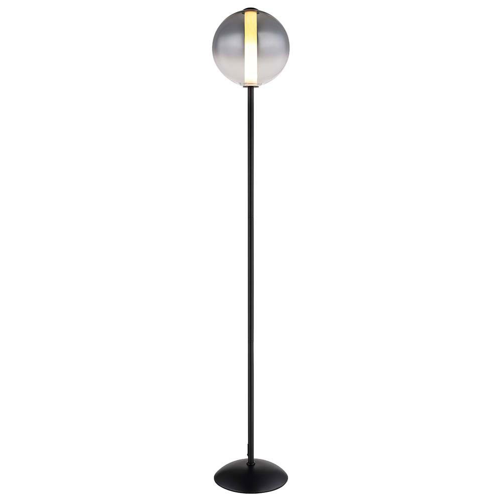 GLOBO LIGHTING LED Stehlampe, LED-Leuchtmittel fest verbaut, Warmweiß, Stehlampe Stehleuchte Standlampe Glaskugel rauch Wohnzimmerlampe LED H