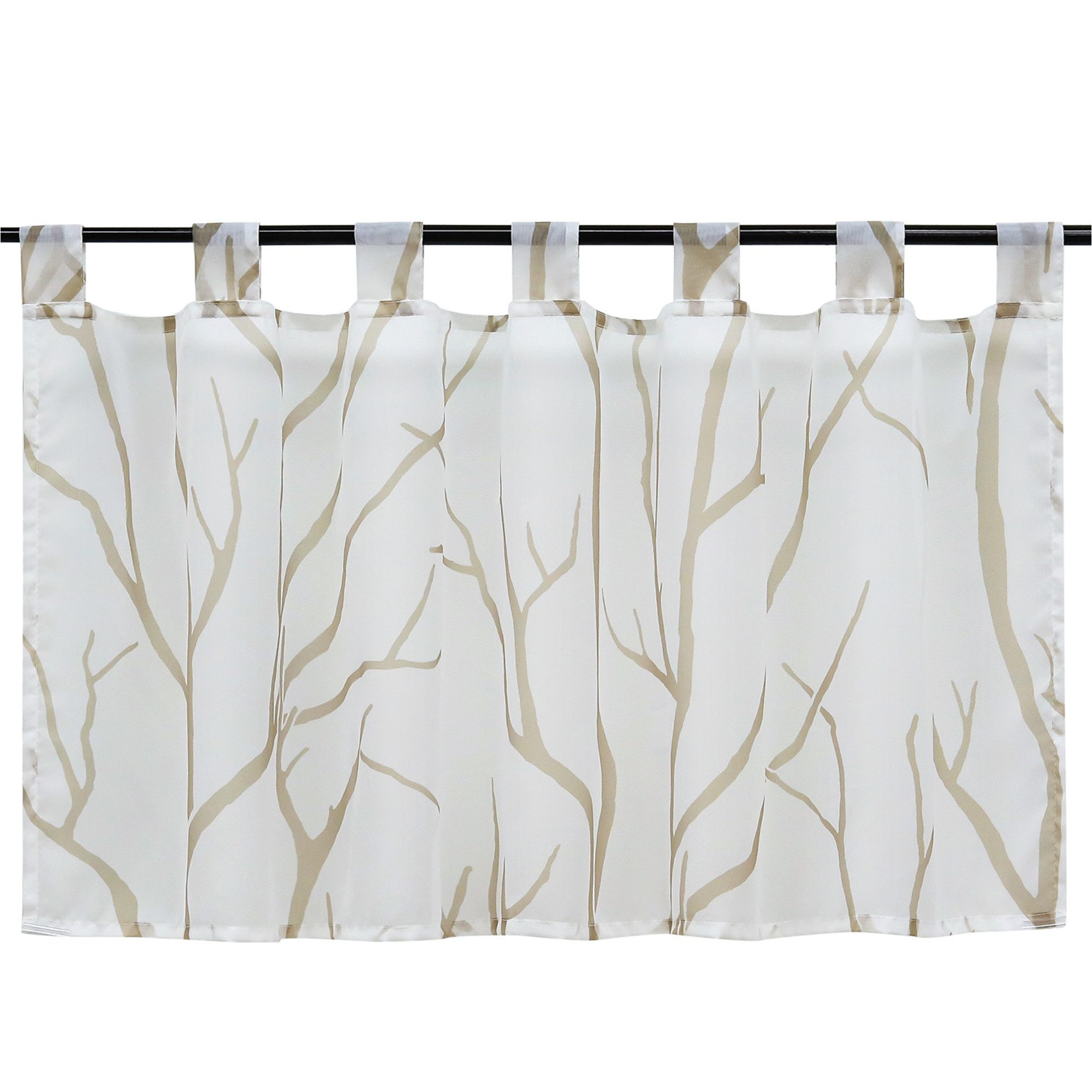 Joyswahl Scheibengardine Tatjane, Schlaufen, Voile mit Äste-Motiv günstig online kaufen
