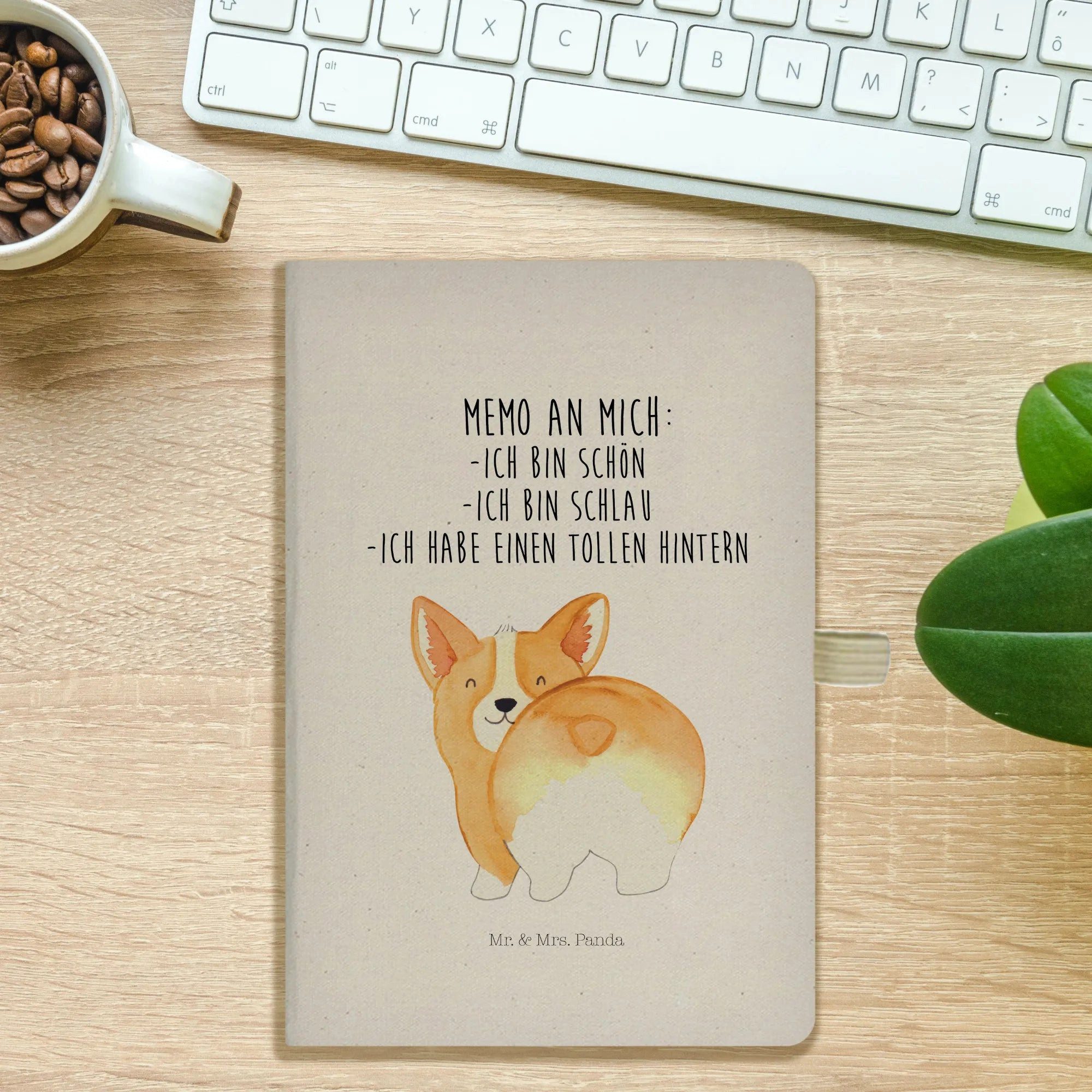 Thumbnail - Mr. & Mrs. Panda Notizbuch Corgi Po - Transparent - Geschenk, Hundemotiv, A5 Heft, Motivation, H Mr. & Mrs. Panda, Inspi...
