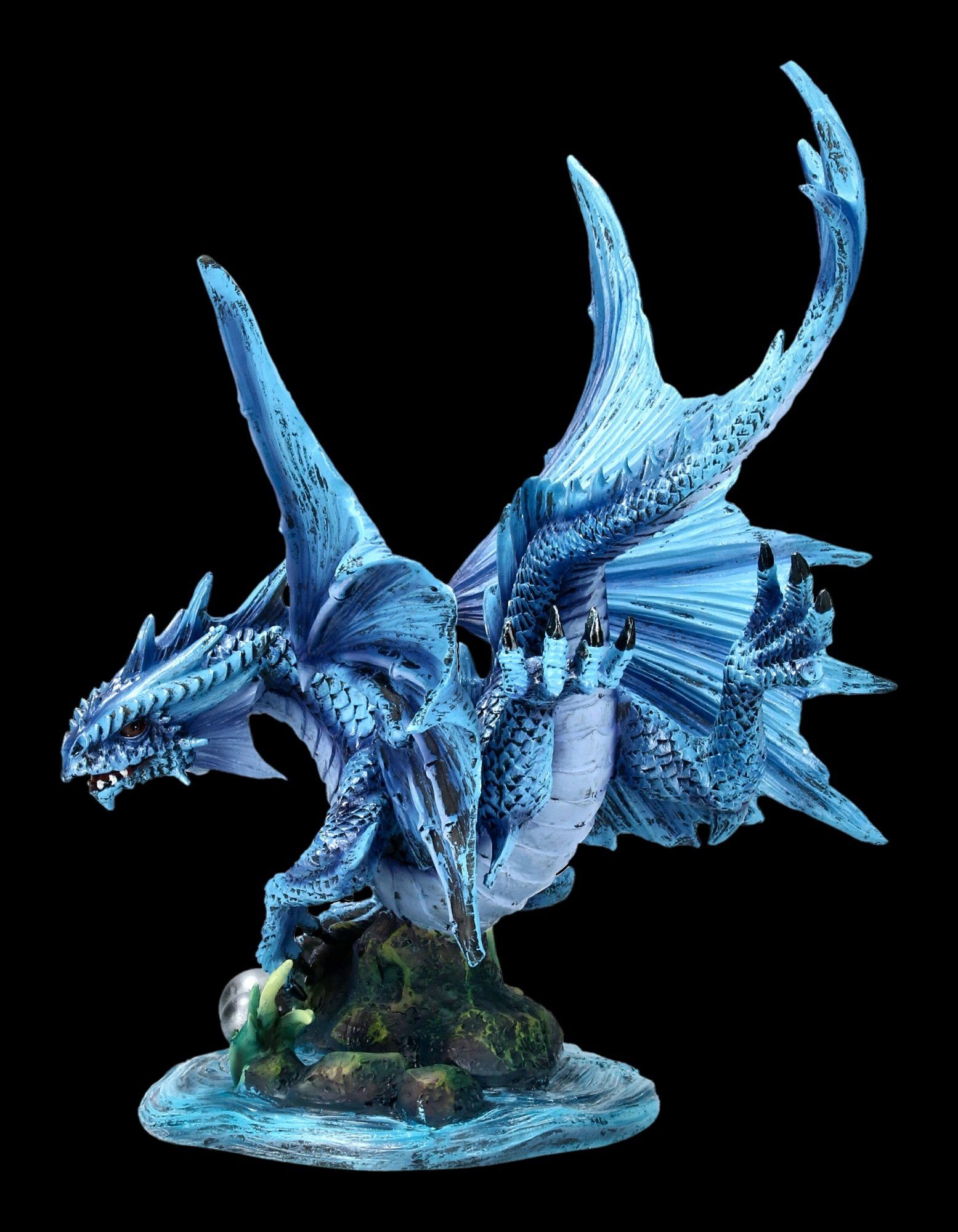 Figuren Shop GmbH Fantasy-Figur Drachen Figur - Adult Water Dragon - Fantasy Dekoration
