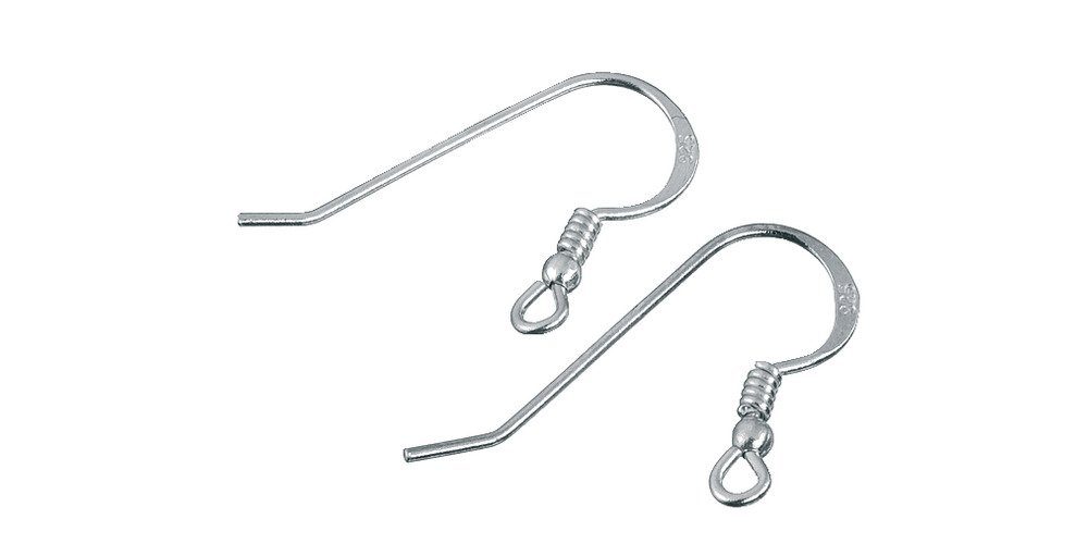 Pracht Ohrhaken-Set, mit Feder, 925er Sterling-Silber