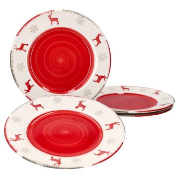 MamboCat Frühstücksteller 4er Set Dessert- Kuchenteller Rentier Unik Ø21cm - 23105782