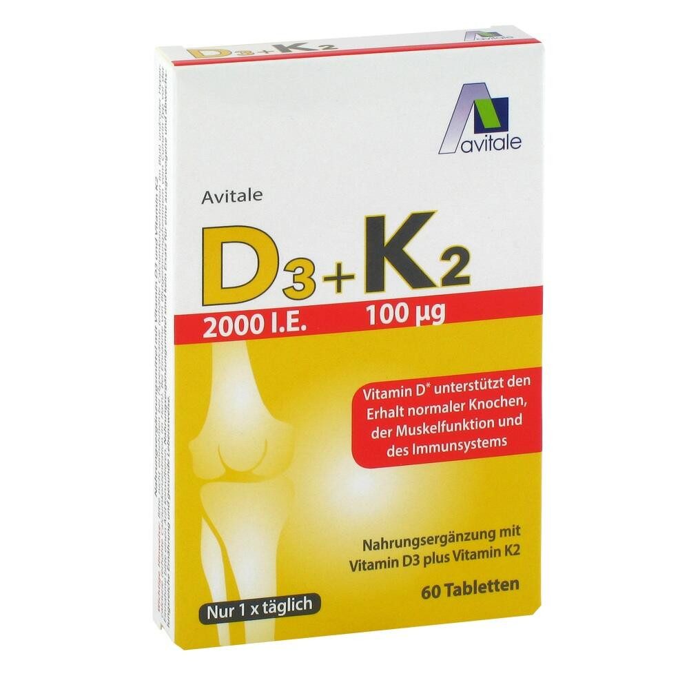 Avitale GmbH D3+K2 2000 I.E.+100 μg Tabletten Tabletten, 60 St.