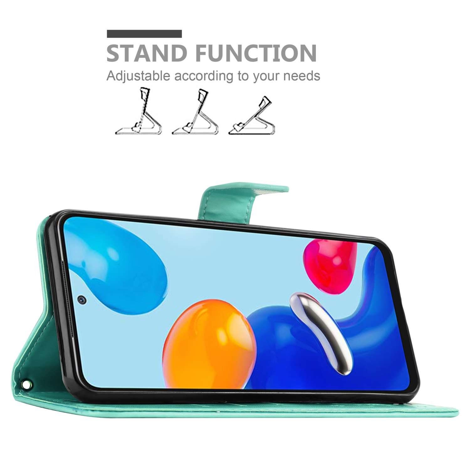 Cadorabo Handyhülle für Xiaomi Mi 10 LITE Hülle Xiaomi Mi 10 LITE, Hülle Schutzhülle Blumen Flower mit Standfunktion Kartenfach Magnet