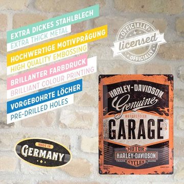 Nostalgic-Art Metallschild Blechschild 30 x 40 cm - Harley-Davidson - Harley-Davidson Garage