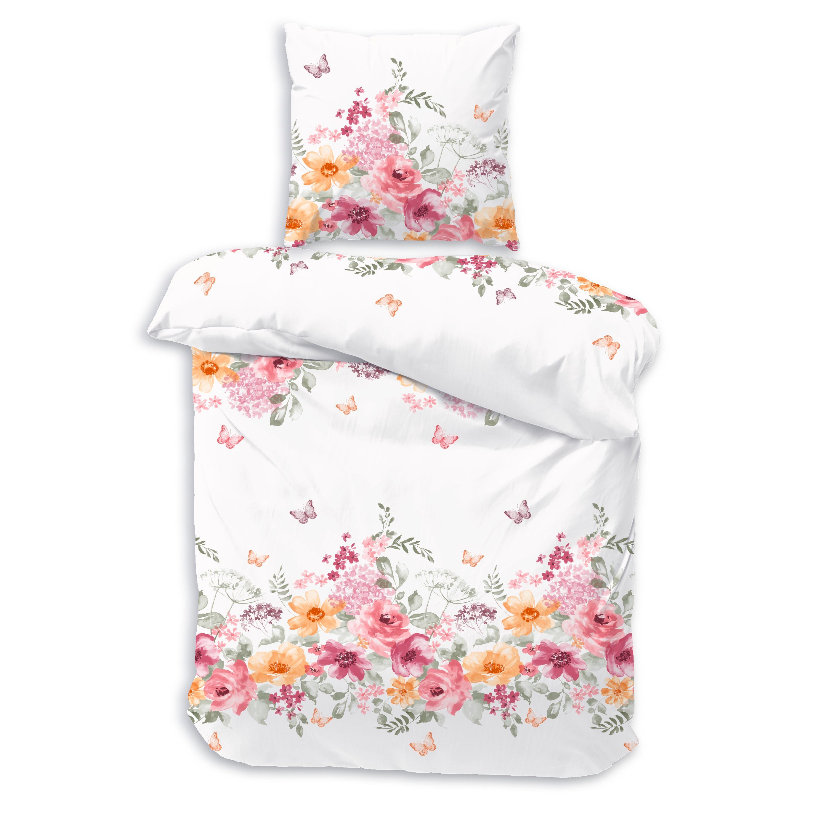 Träumschön Bettwäsche Premium 135x200 -80x80 cm aus Baumwolle, Sommerbettwä günstig online kaufen