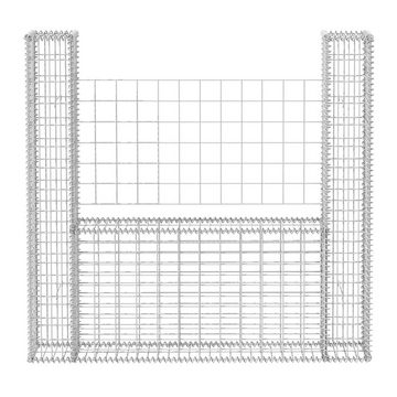 vidaXL Maschendrahtzaun Gabionenkorb U-Form Stahl 160×20×150 cm, (1-St)