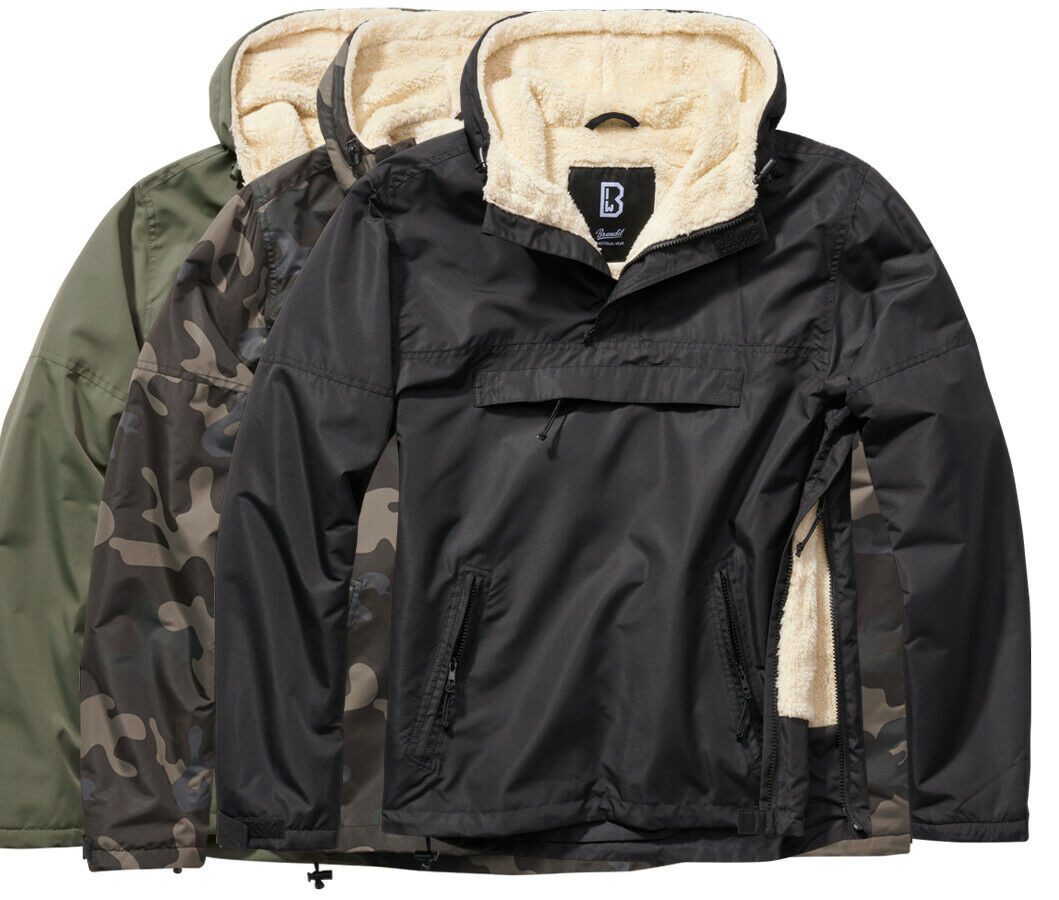 Brandit Regenjacke Herren Winter Jacke Regenjacke Windbreaker Teddyfell Schlupfjacke – Bild 5 von 5