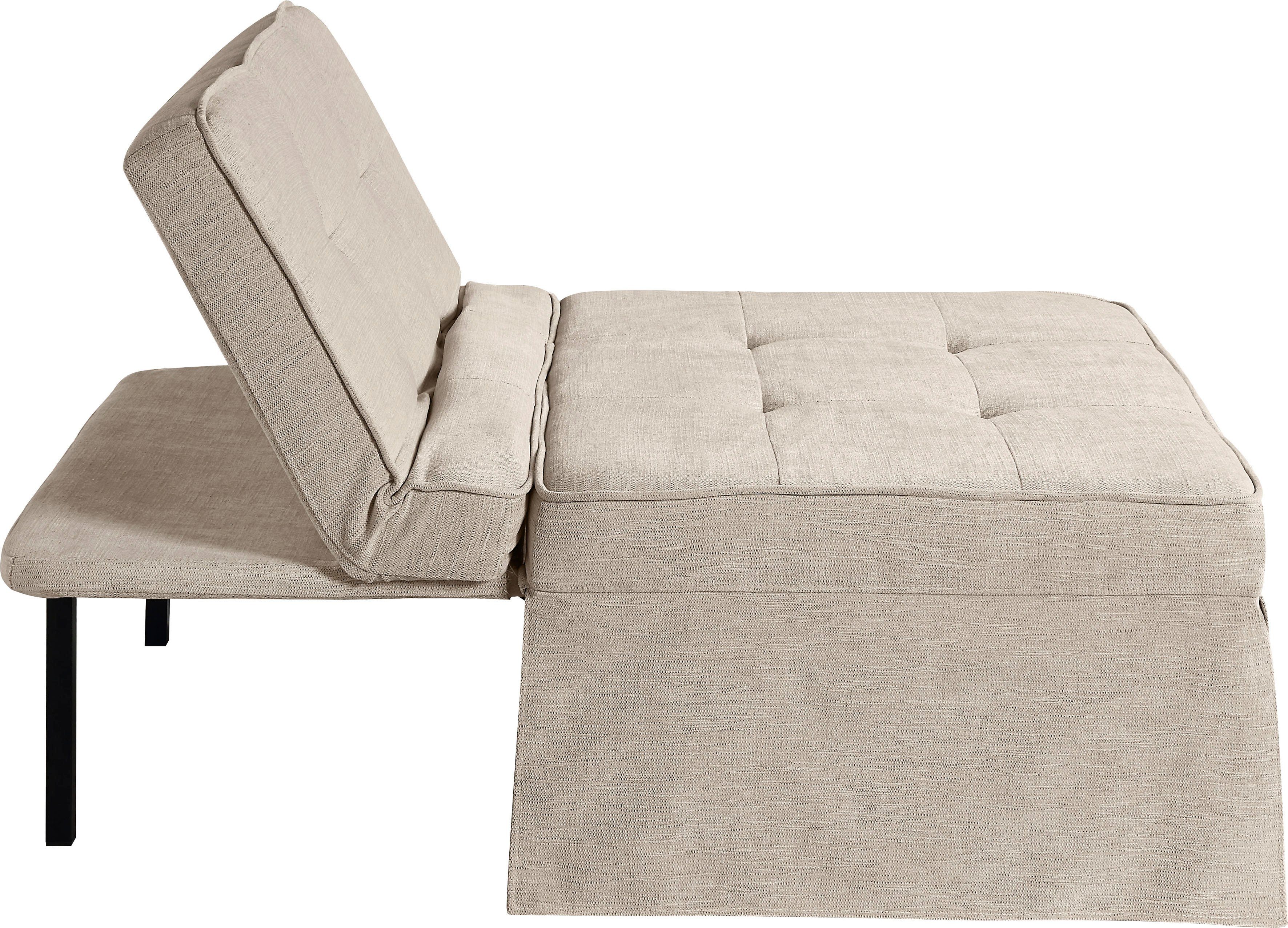 OTTO home Schlafsofa Finn, Schlafsessel, Schlafhocker, Multifunktional, wandelbar zum Loungesessel, Relaxliege und Gästebett, inkl. Kissen – Bild 4 von 5