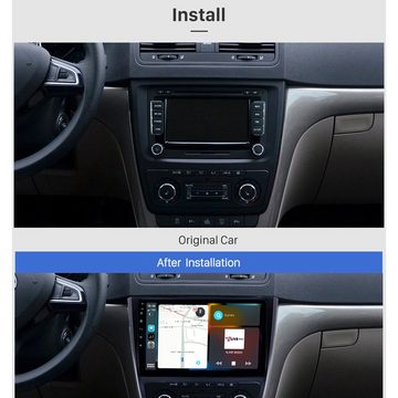 TAFFIO Für Skoda Yeti 10" Touchscreen Android Autoradio GPS CarPlay Einbau-Navigationsgerät