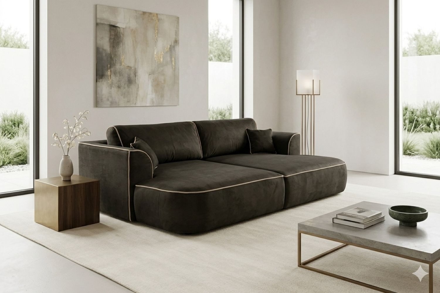 Labett Wohnlandschaft Modulares Sofa Cozi XXL BIGSOFA, Sofa Cozi – groß, bequem und modern mit gelegentlicher Schlaffunktion