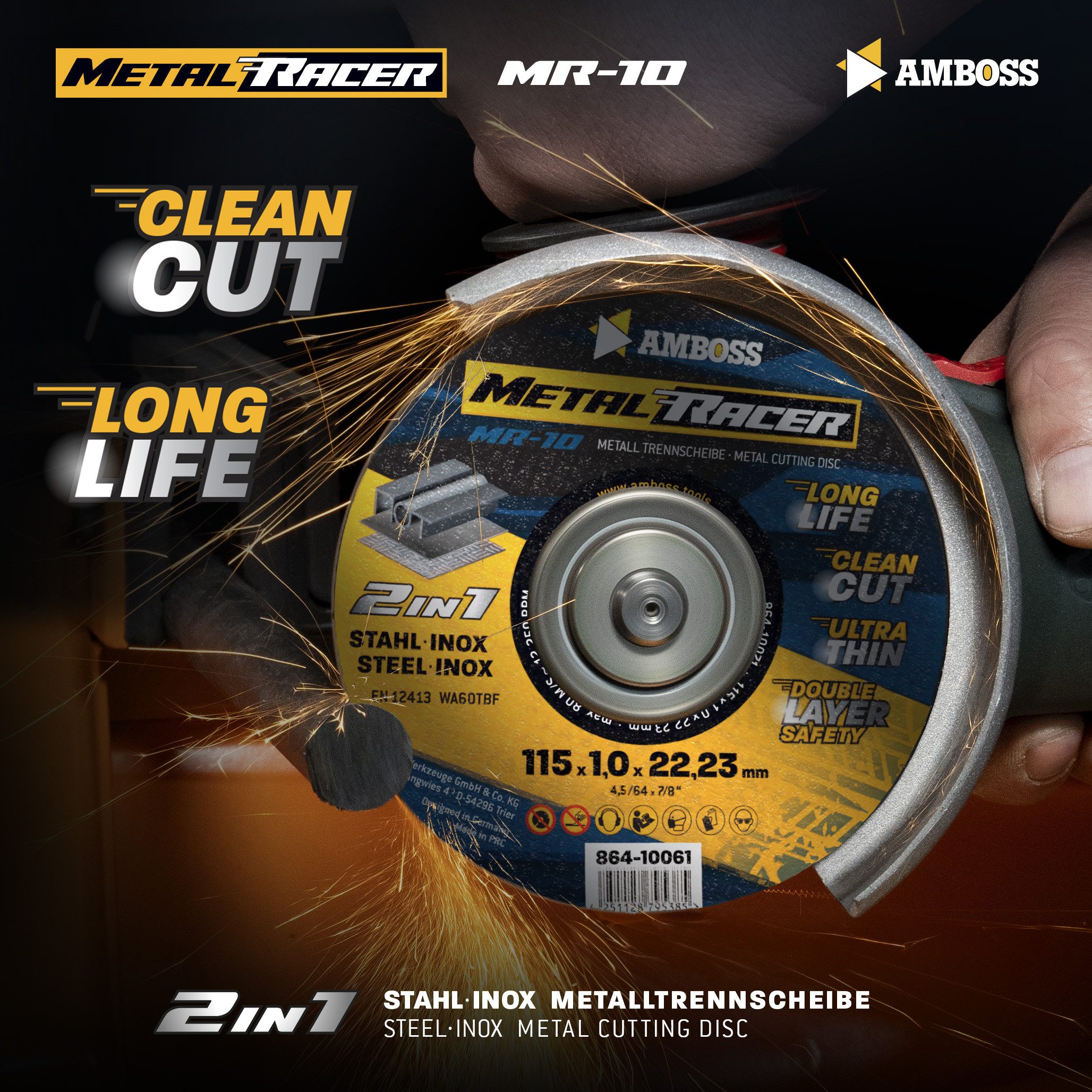 Amboss Werkzeuge Trennscheiben 50x Amboss Metal Racer Trennscheibe, Ø125 mm - 1