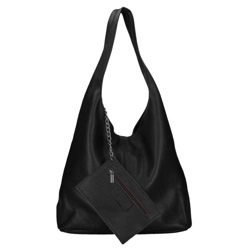 ITALYSHOP24 Shopper Made in Italy XL Damen echtes Leder Tasche Schultertasche Hobo Bag, Umhängetasche Workbag Businesstasche Ledertasche Beuteltasche Freizeit
