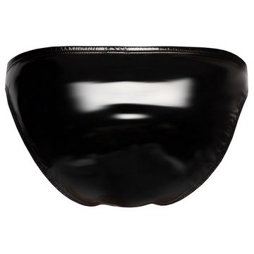 Black Level Slip Lack-Slip mit Reißverschluss für Männer - schwarz (1-St) glänzend
